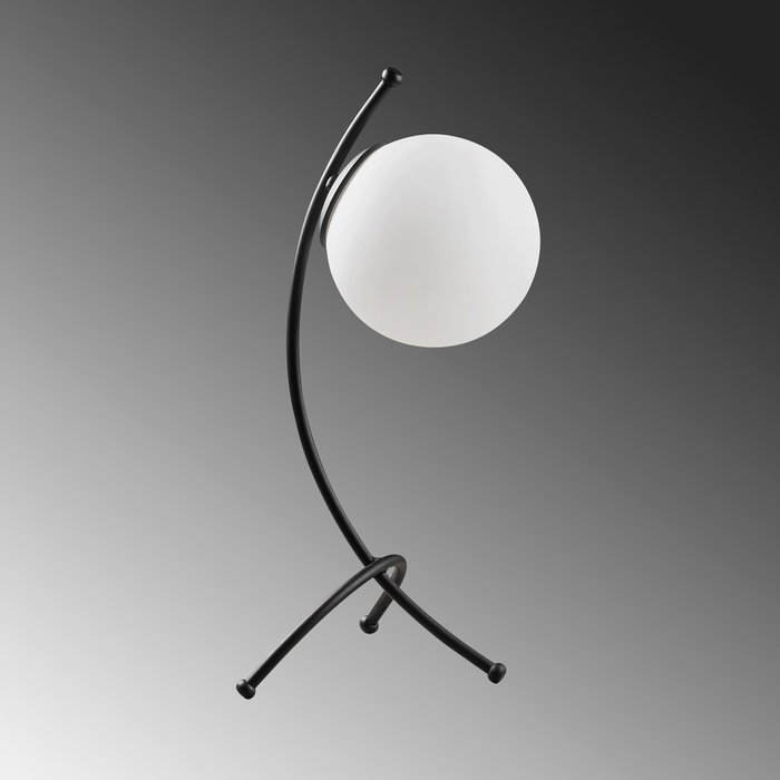 Opviq Yay - 5011 Lámpara de mesa con tapa de cristal negra